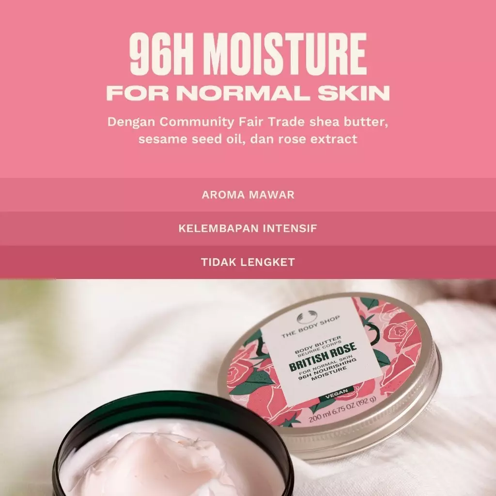 New British Rose Body Butter 200Ml