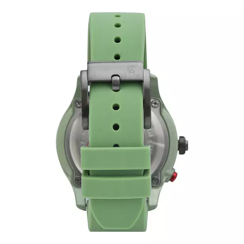 Jam Tangan Pria Alexandre Christie Aurora AC 9397 MH RIGGN Men Green Dial Green Rubber Strap