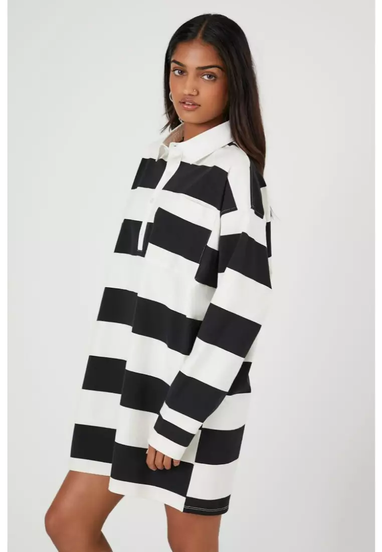 Forever 21 striped button down dress cheap