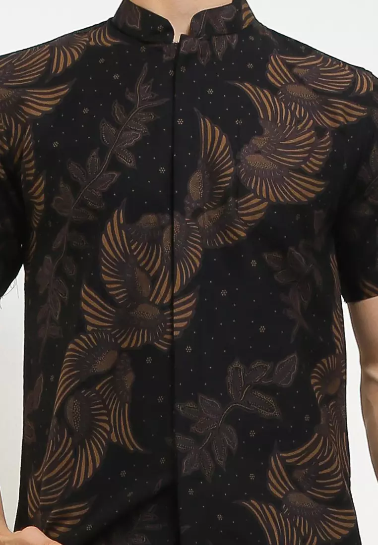 BATIK TALENTA EXCLUSIVE Lengan pendek slimfit BR-BLACK 01