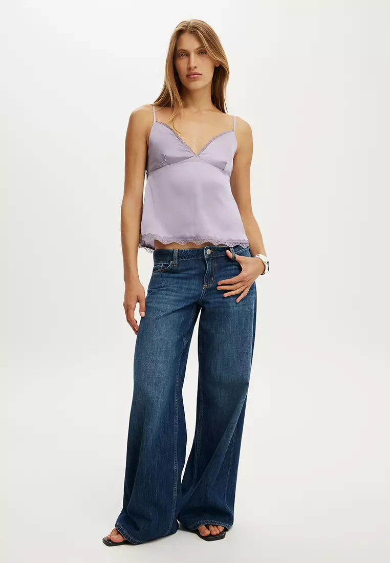 Estelle Satin Lace Cami Top