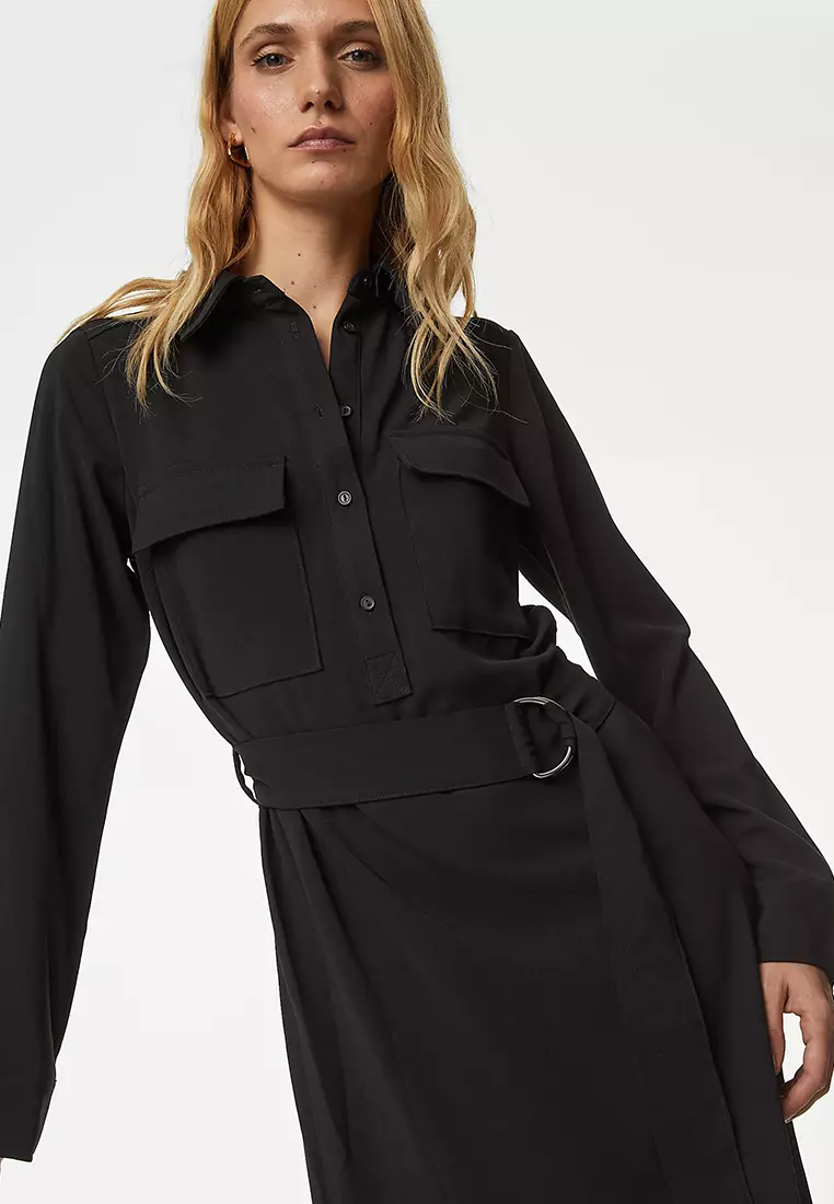 Midi Utility Shirt Dress
