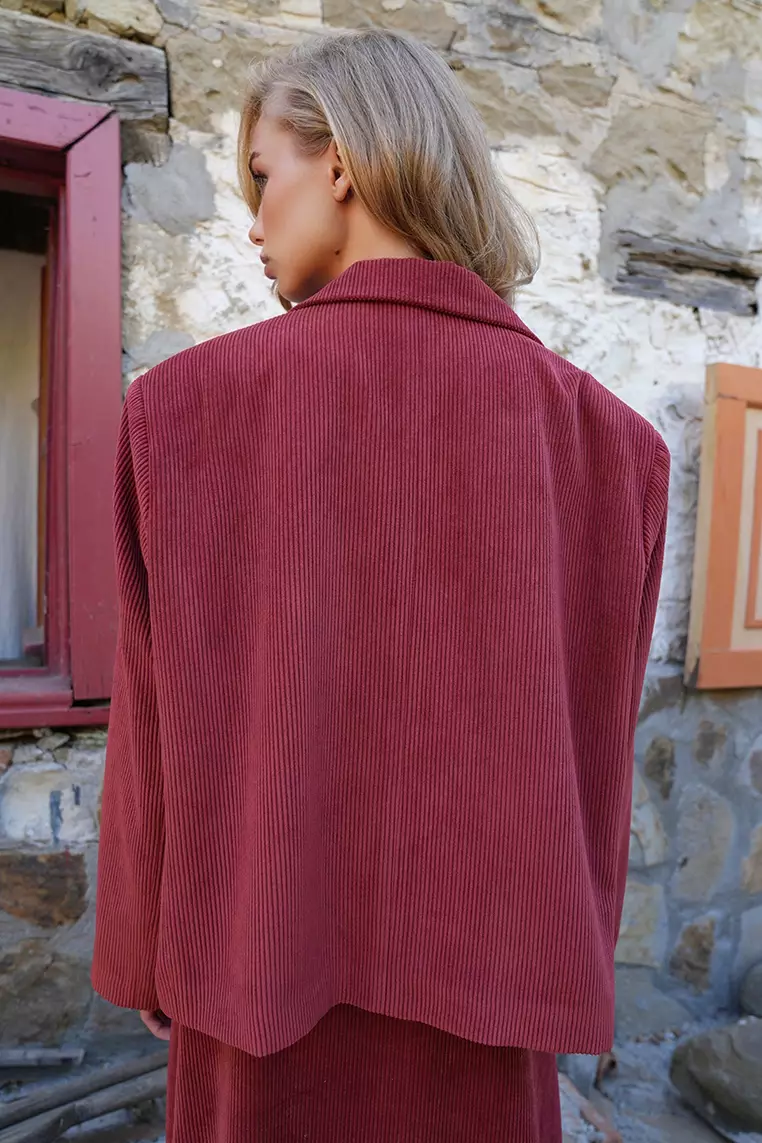 Oversize Padded Shoulder Jacket