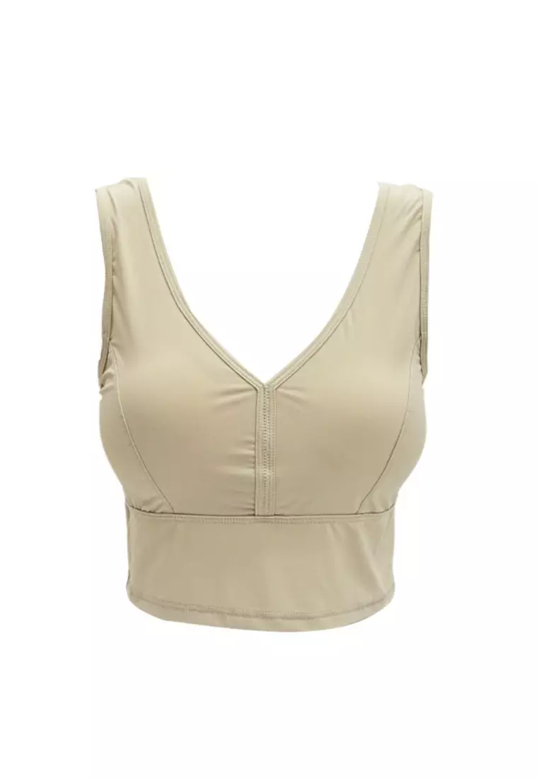 Premium Summer Seamless Plus Size Bralette Top in Nude