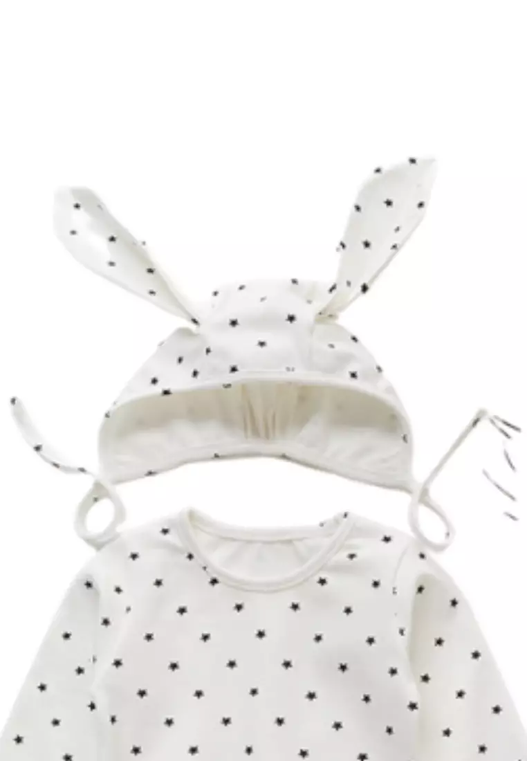 Starry Romper Set - White