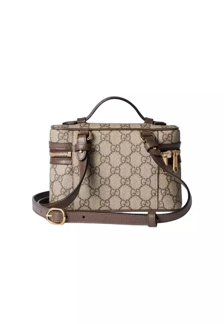 Women's Shoulder Bag in Beige with Dark Brown Color 816357 96IWG