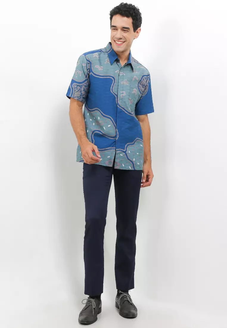 Hem Body Fit Batik Sekat Aksara