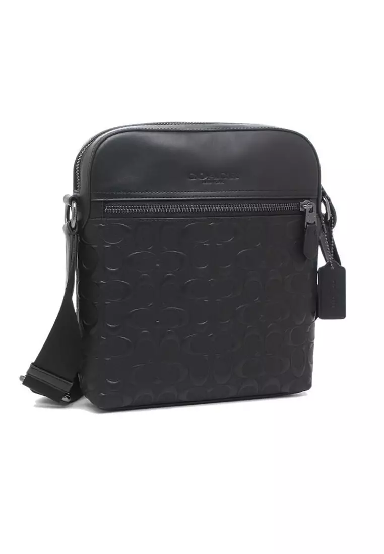 Buy Coach Coach Houston Flight Bag In Signature Leather Black 4009 2024 ...