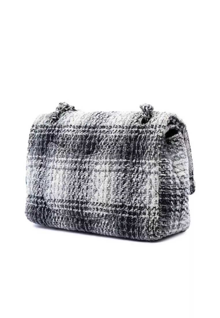 Pre-Loved Chanel Medium Classic Quilted Tweed Double Flap