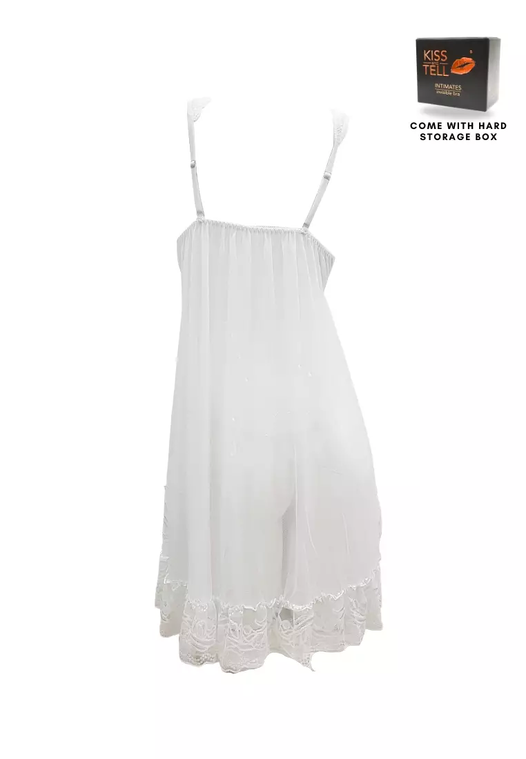 White on sale night slip