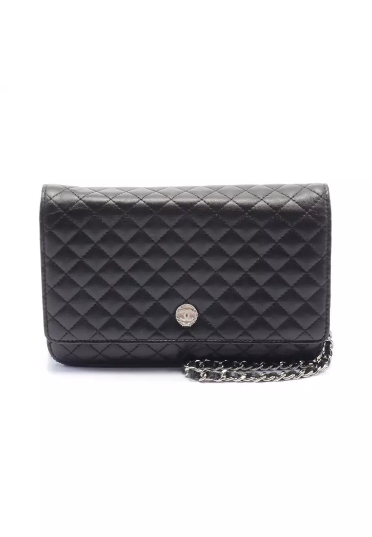 Chanel Pink Quilted Lambskin Wallet On Chain WOC Silver Hardware, 2014-2015  Available For Immediate Sale At Sotheby's