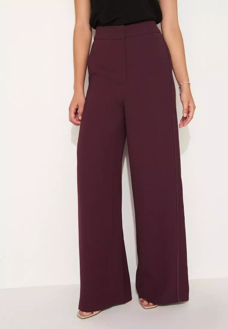 Buy NEXT Tailored Crepe Super Wide Trousers Online ZALORA Malaysia