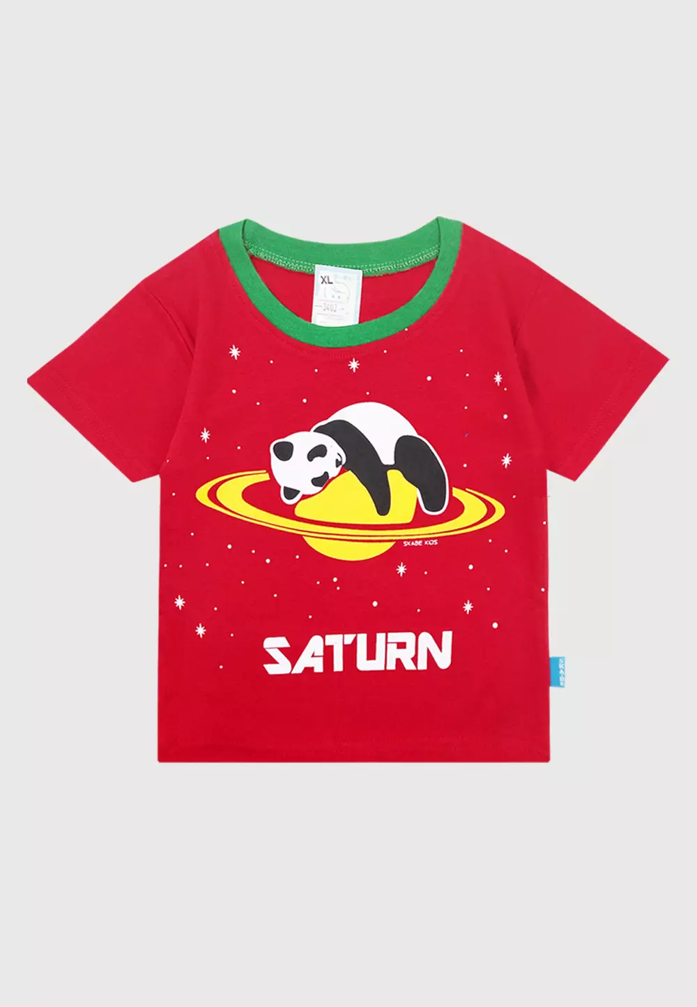 Wakakids Baju Bayi Anak Laki Laki Usia 12 Bulan Hingga 18 Bulan Setelan Celana Kaos Motif Panda Saturnus 3402 Merah