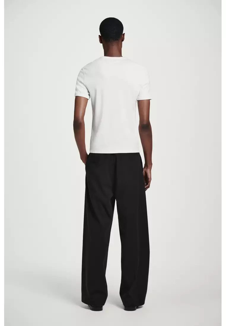 SLIM RIBBED COTTON T-SHIRT