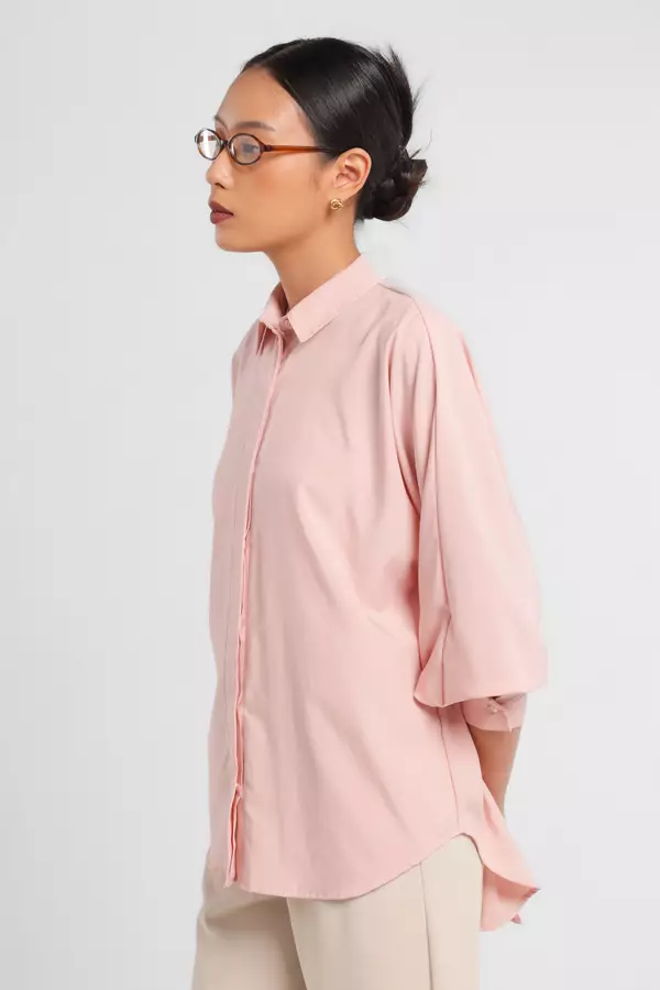 MINIMAL - Isobel - Batwing Shirt - Pink Colour Pink