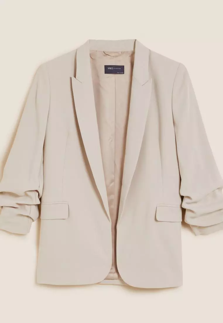 Buy MARKS SPENCER Ruched Sleeve Blazer 2024 Online ZALORA