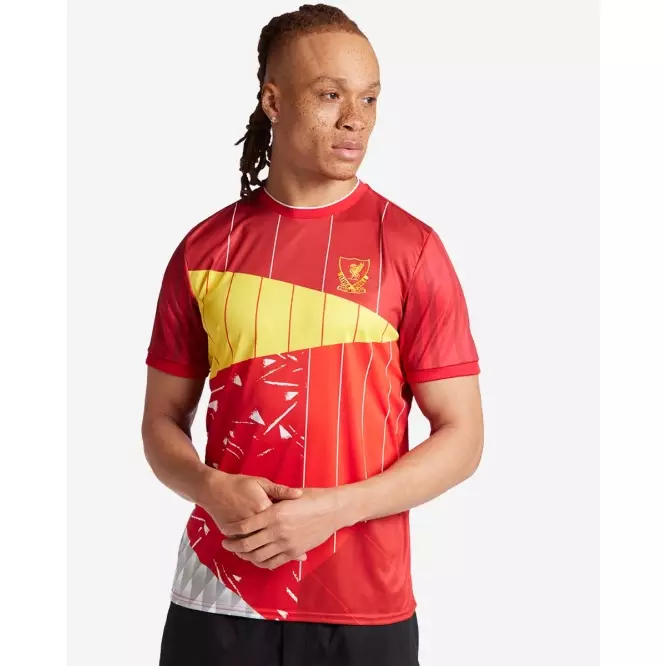 Liverpool FC LFC Mens Mashup Shirt Red Men - Official LFC T Shirt Original Pria