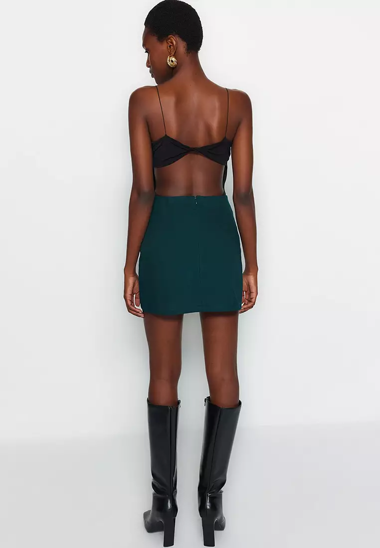 High Waist A-Line Mini Skirt
