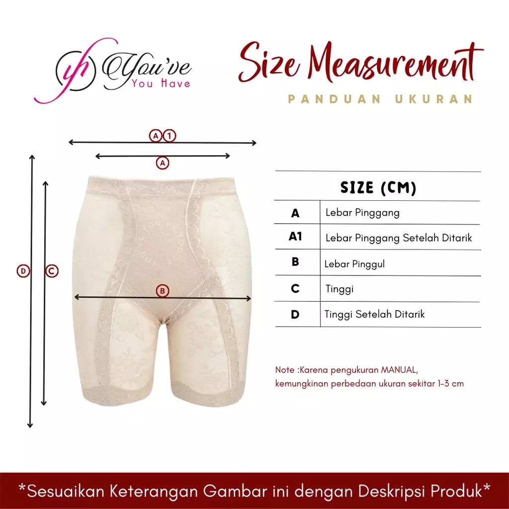 You’ve ( YouHave ) Celana Dalam Boxer Wanita Korset Celana Short Boxer Sport Slimming Boyshort  Boy Short Wanita 300086