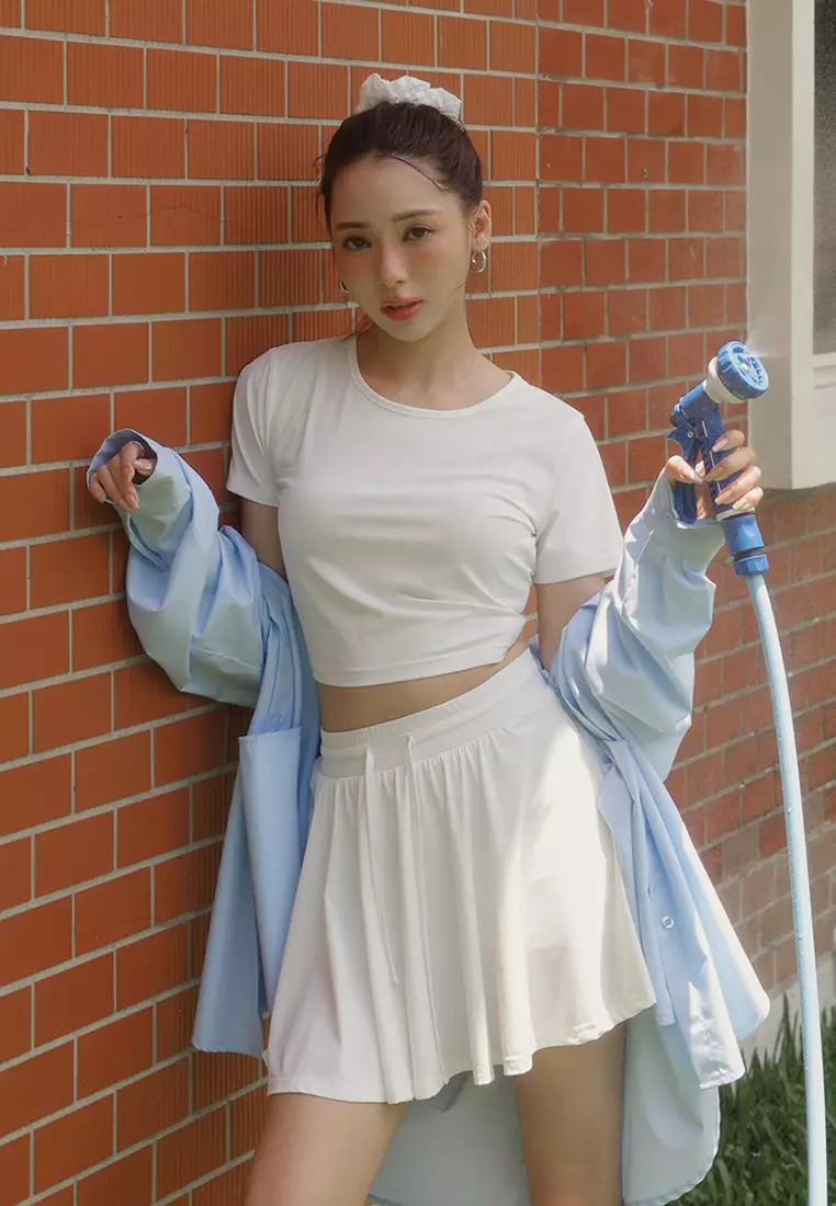 Ruffle Flowy Mini Skirt