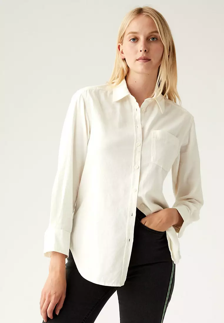 Jual Marks & Spencer Pure Cotton Collared Shirt Original 2023 | ZALORA ...