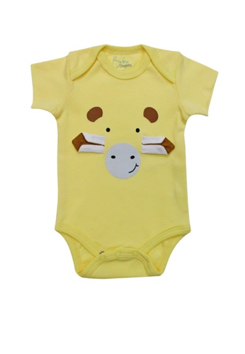 Baby 9months yellow Yellow Newborn Baby Cow Romper C2D1BKAB56EA24GS_1