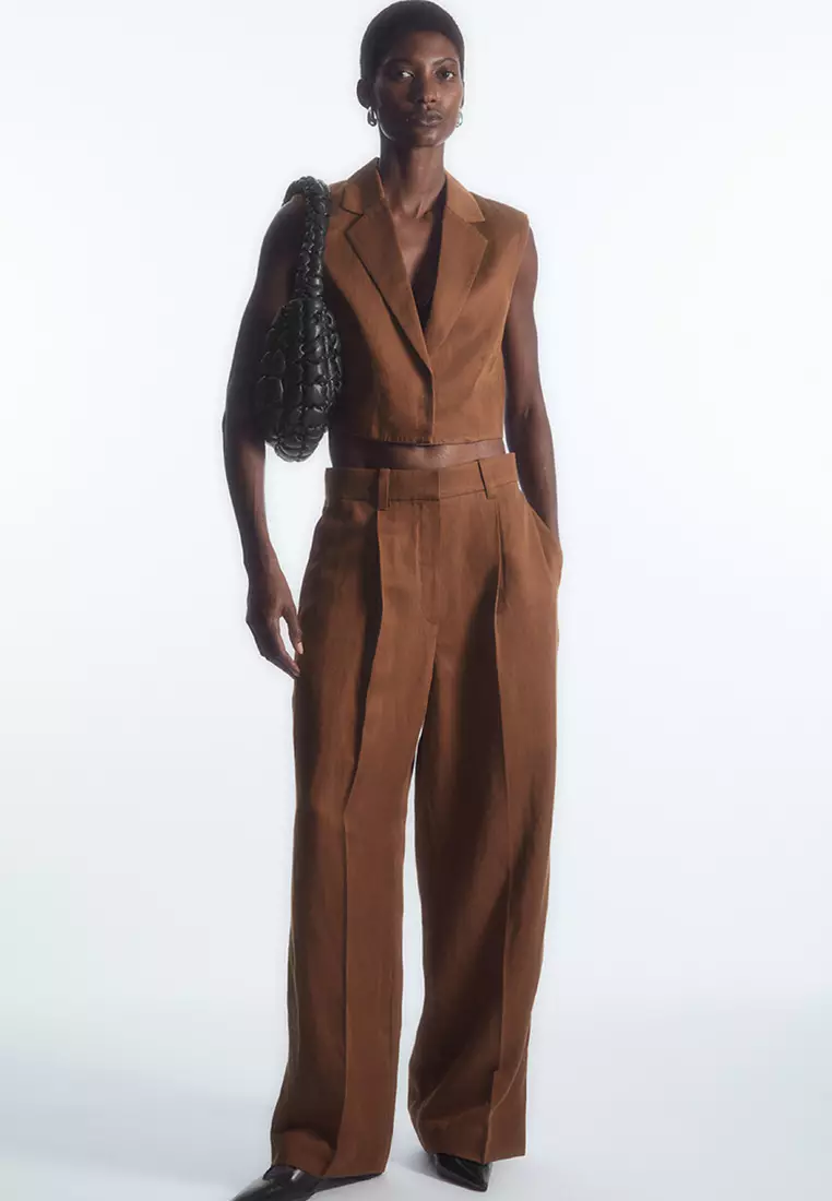 Wide Leg Linen Trousers