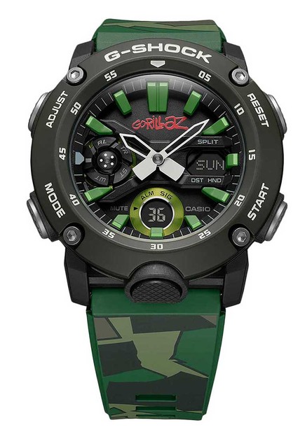 Jual G Shock Casio G Shock Jam Tangan Pria Green Resin Ga 2000gz 3adr Gorillaz Limited Edition Original Zalora Indonesia