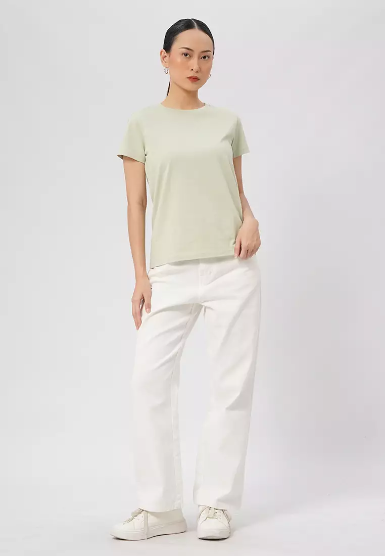 Basic Round Neck Cotton T-Shirt