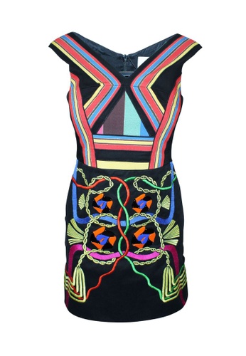 Peter Pilotto black peter pilotto Colorful Dress with Plastic Elements 76221AACF96A5EGS_1
