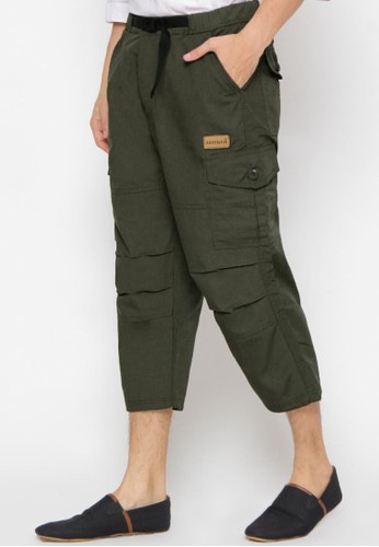 Jual ZAYIDAN Celana  Sirwal  Muslim Cargo  Hijau Olive 