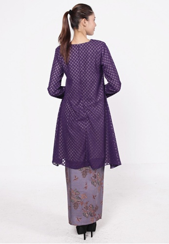 Buy Netty Kurung Batik Purple from HESHDITY in Purpleat Zalora