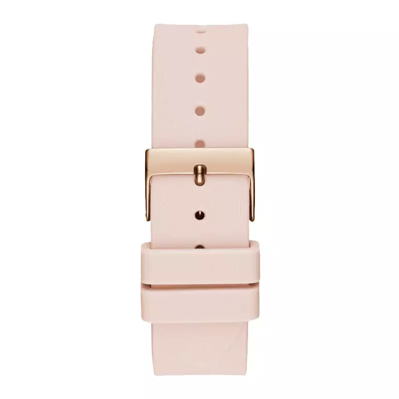 Jam Tangan Wanita Guess Zoom GW0430L3 Digital Dial Light Pink Rubber Strap