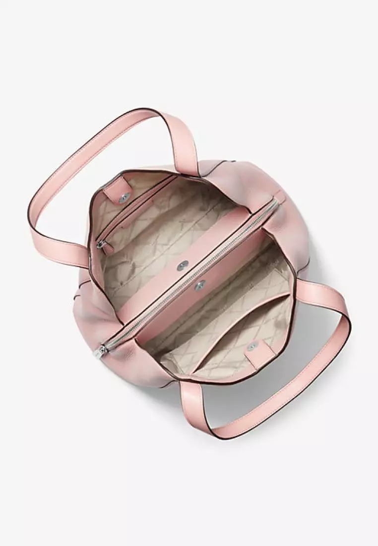 Michael Kors Rosemary Large Pebbled Leather Shoulder Bag Pink