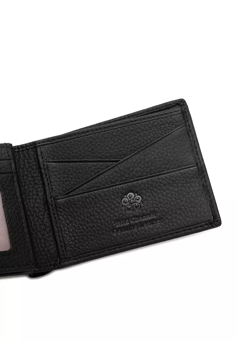 Men's Genuine Leather RFID Blocking Bi Fold Wallet