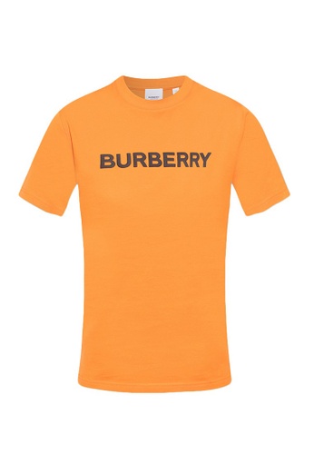 Buy Burberry Burberry Logo Printed T-Shirt in Orange 2023 Online | ZALORA  Singapore
