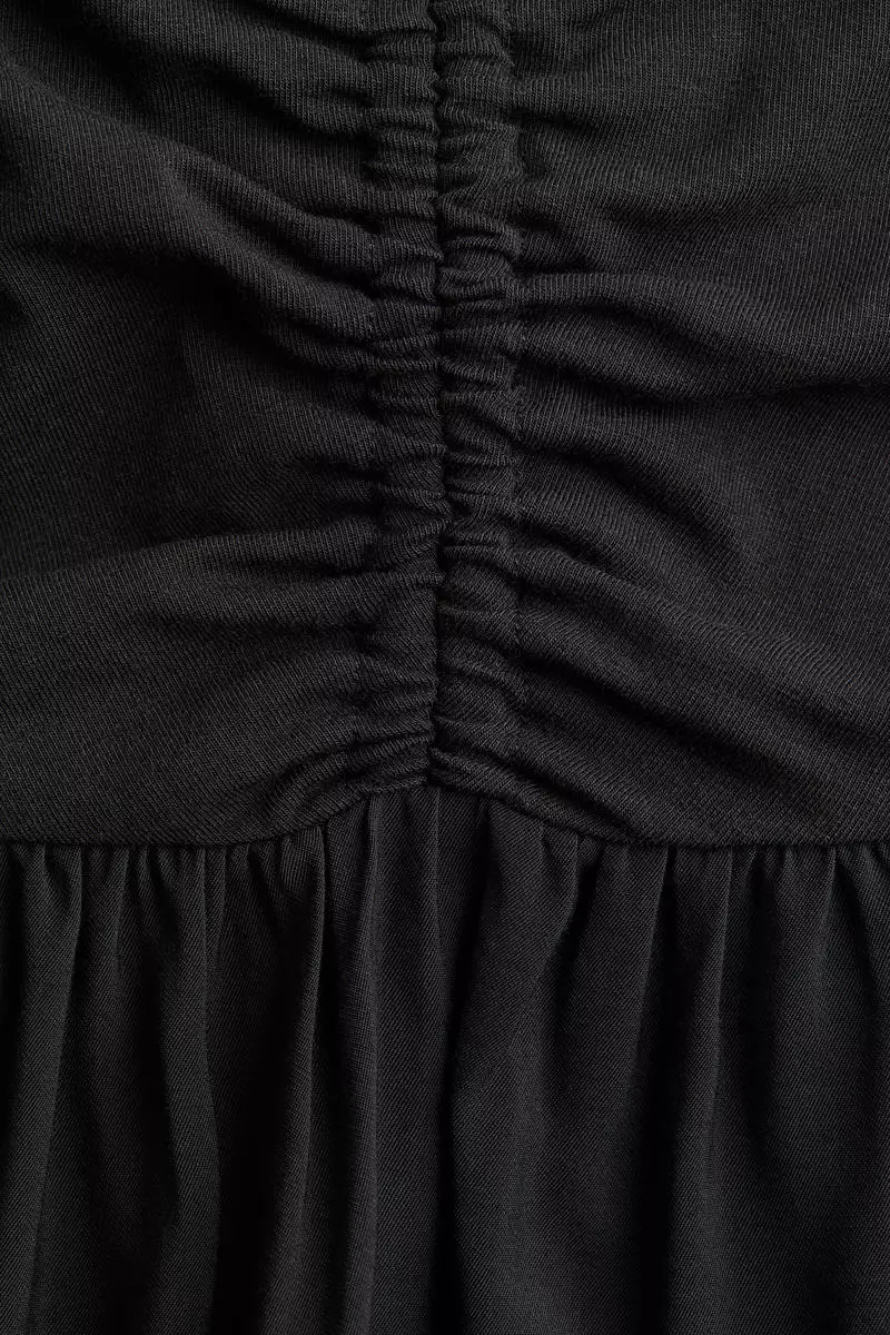 Drawstring-detail dress