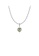 Glamorousky green 925 Sterling Silver Fashion Romantic August Birthstone Heart Pendant with Light Green cubic Zirconia and Necklace 72341AC1FBF7F1GS_1