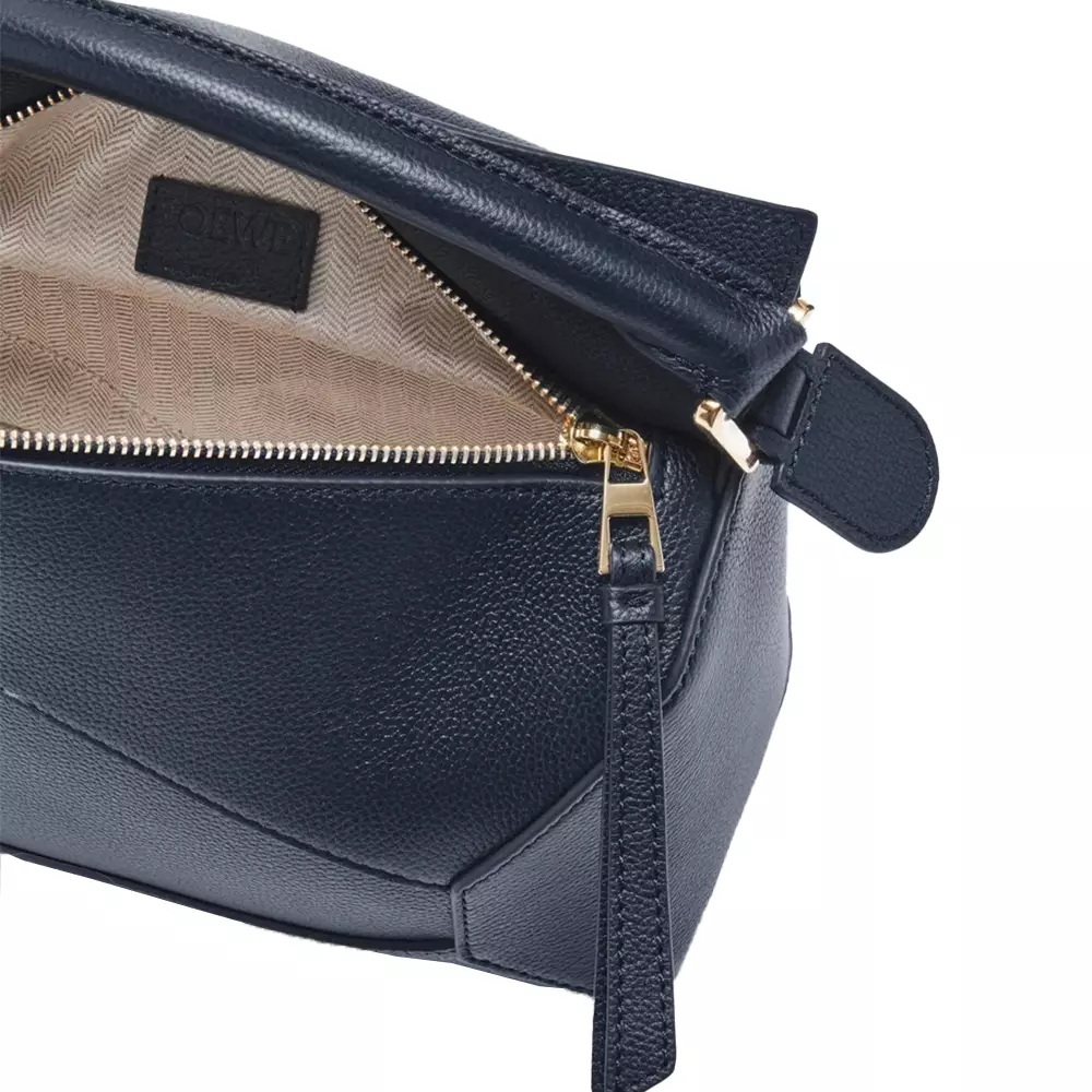Jual LOEWE Small Puzzle Edge Bag in Soft Grained Calfskin Deep Navy