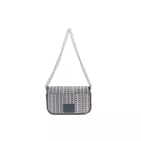 Tas MARC JACOBS J MARC SHW MONOGRAM BEIGE BLACK CHAIN SHOULDER BAG 100% ORIGINAL