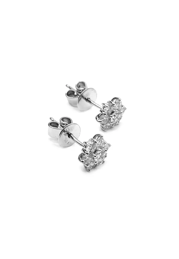White gold sales earrings online