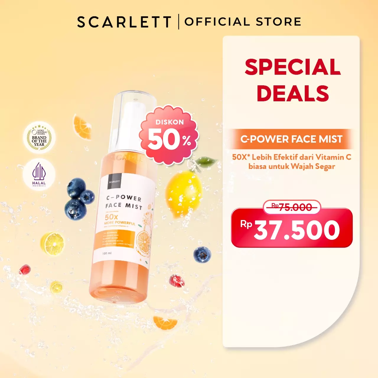 Scarlett Whitening C-Power Face Mist