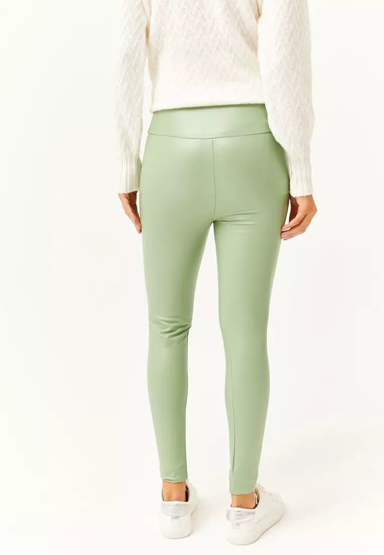 High Waist Leather Look Leggings