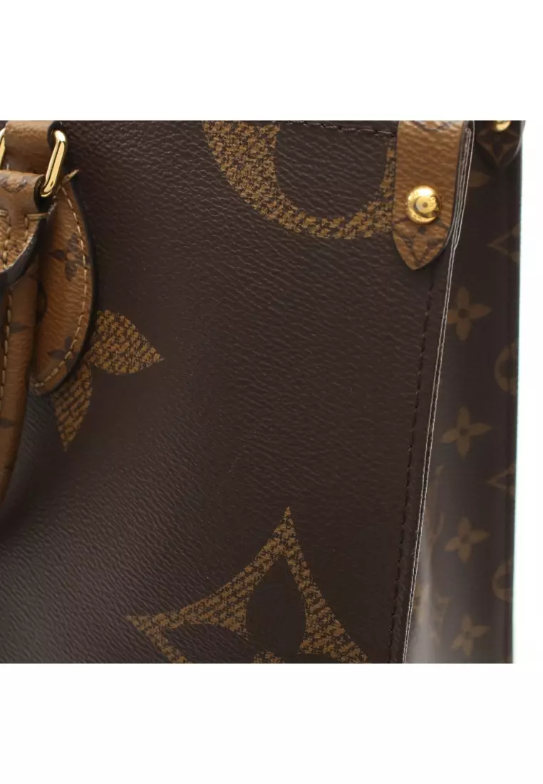 Buy Louis Vuitton Pre-loved LOUIS VUITTON On-the-go MM monogram giant  reverse Shoulder bag PVC leather Brown beige 2023 Online
