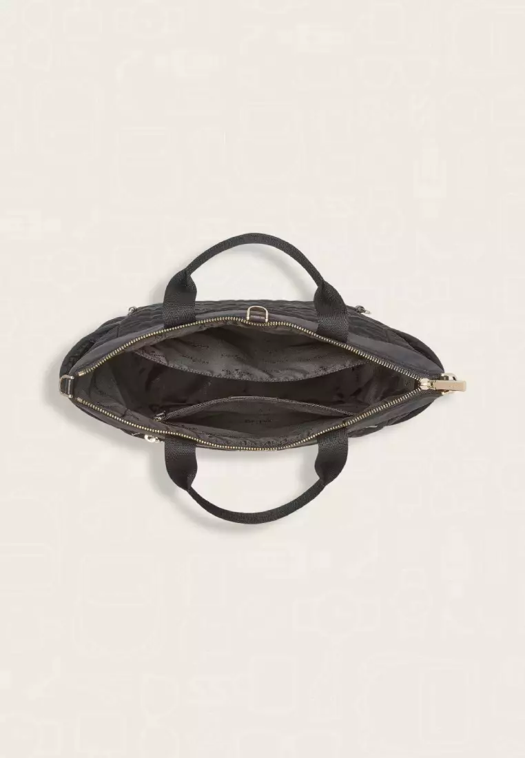 Kate Spade Spade Flower Quilted Fabric Convertible Backpack Black