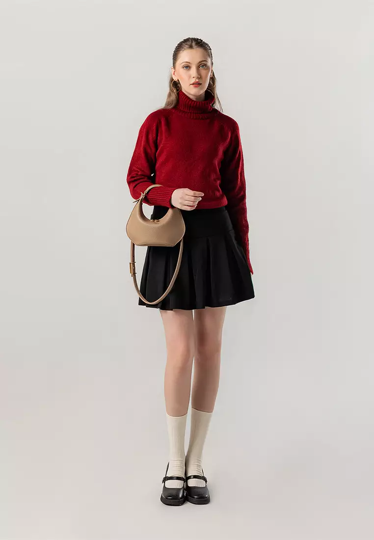 Kuki Mini Bag Togo - Dark Nude