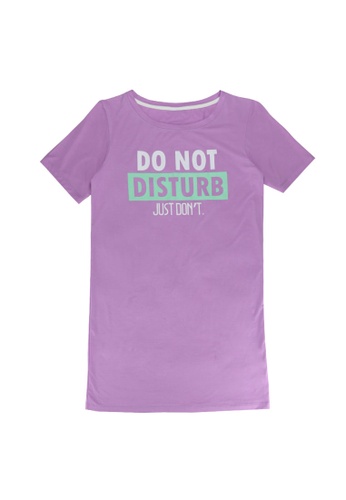 POP Shop purple Ladies' "Do Not Disturb, Just Don't" Pajama Dress BB1F9AAFF50D64GS_1