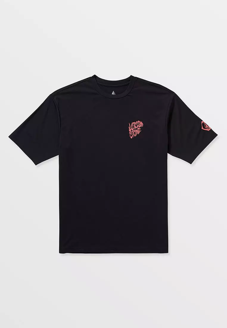 MTG WAVVYYY SURF SHORT SLEEVE RASHGUARD BLACK