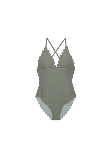 ZITIQUE grey Zitique New Arrival Beachwear Bikini Swimdress Swimsuit With Padded Cup 2F169USF2C376EGS_1