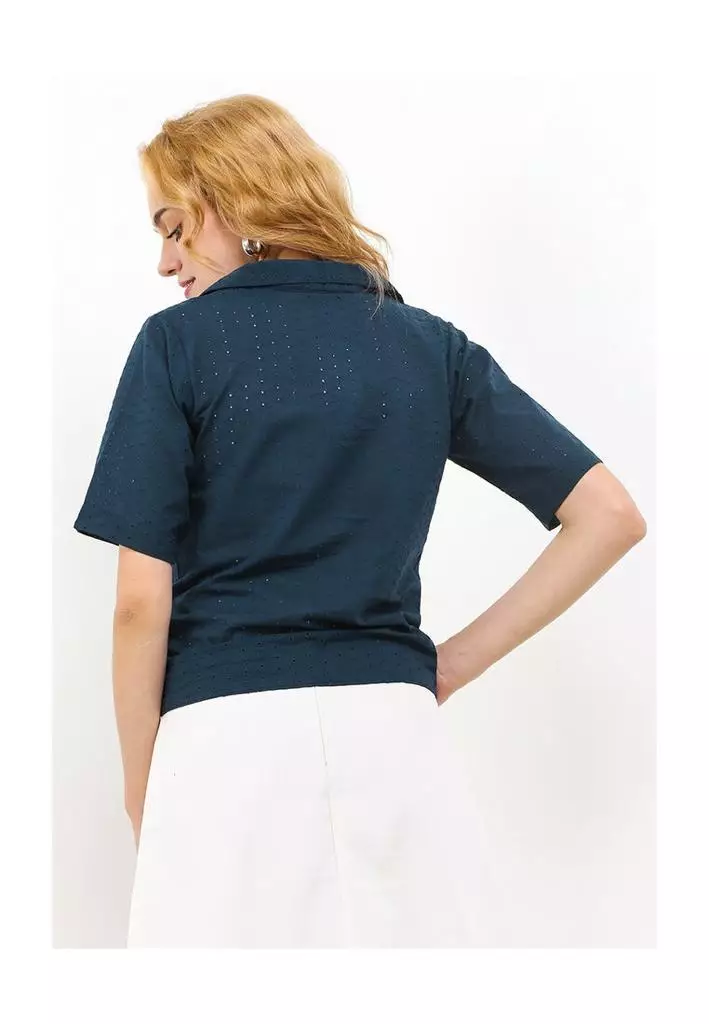 Chanira Pride Blouse-Petrol Blue